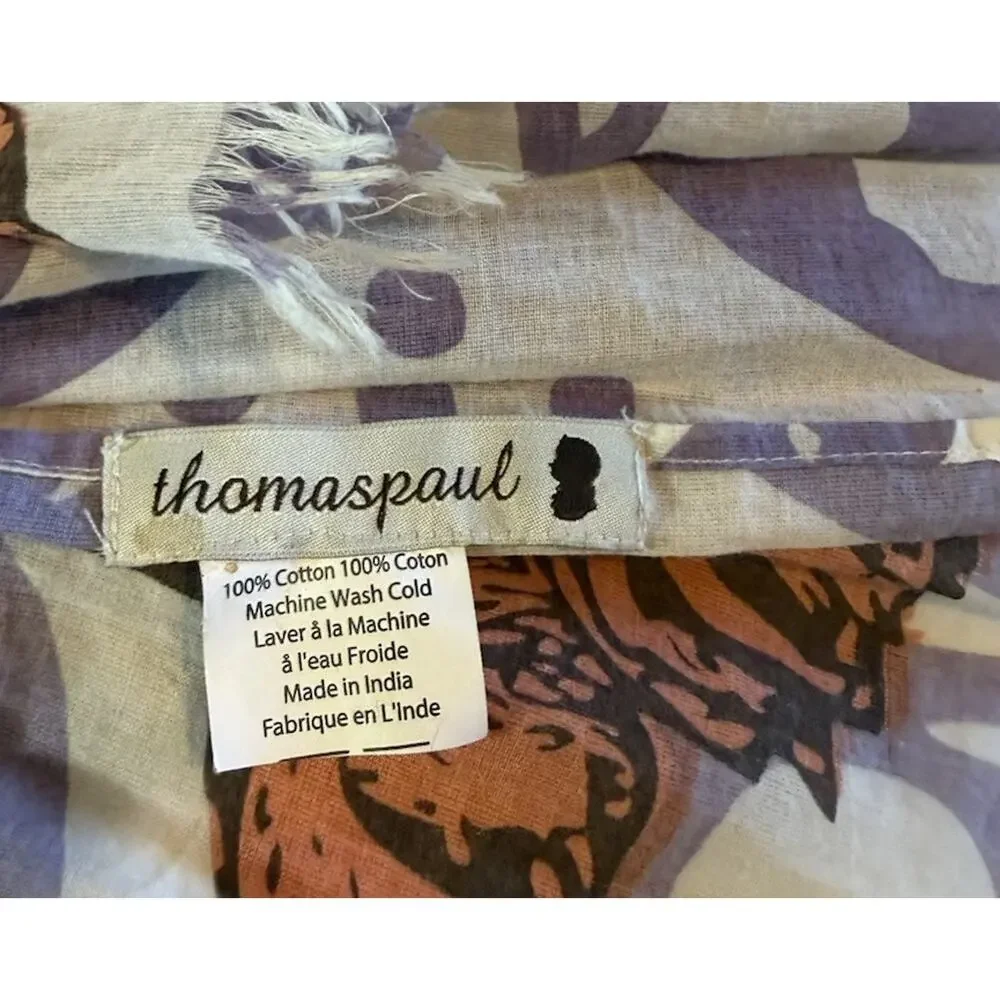 Thomas Paul Scarf TIGER Print 40x80 Wrap Shawl Rare!